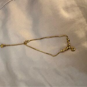 Gold Star Disc bracelet/anklet with Bead Accents